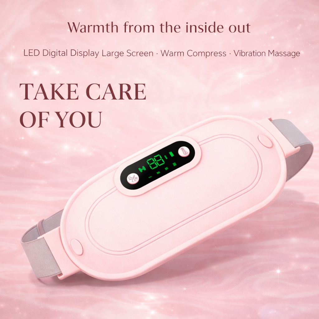 Portable Menstrual Relief Heating Pad with Adjustable Electric Waist Belt