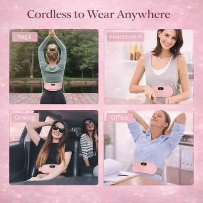 Portable Menstrual Relief Heating Pad with Adjustable Electric Waist Belt